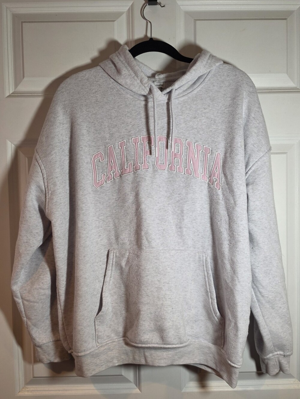 Better Together Gray Hoodie with Pink "CALIFORNIA" Graphic L Has Wash Wear
